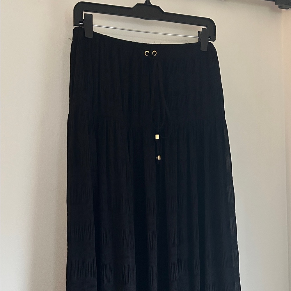 Michael Kors Elegant Black Maxi Skirt
